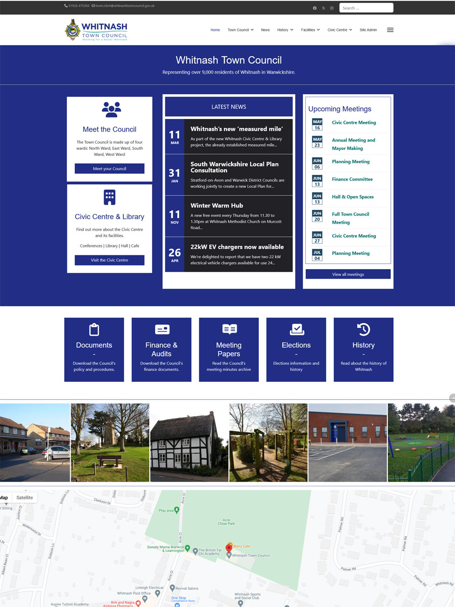 Whitnash Town Council Website image